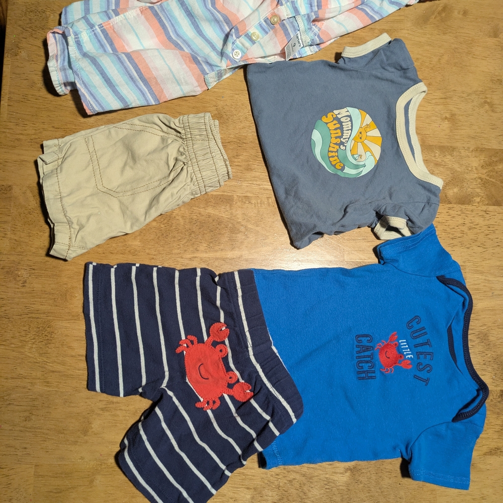 Carter's Blue and Beige Kids Matching Sets